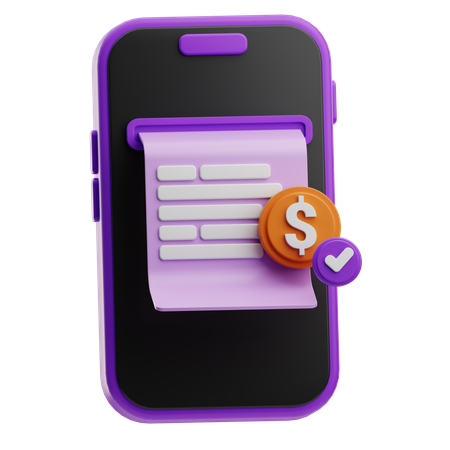 Facture en ligne  3D Icon