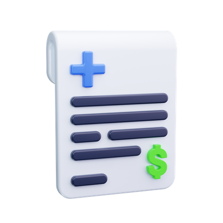 Facture médicale  3D Icon