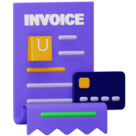 Paiement de facture  3D Icon