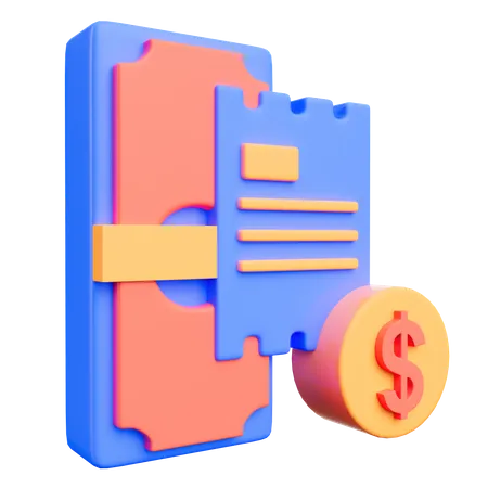 Reçu de facture  3D Icon