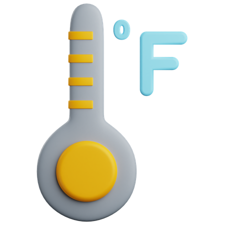 Fahrenheit Thermometer 3D Icon