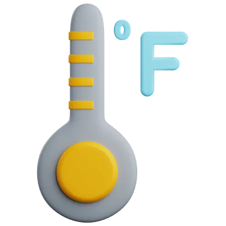 Fahrenheit Thermometer 3D Icon