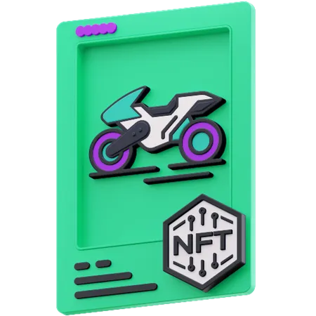 Fahrrad-NFT  3D Illustration