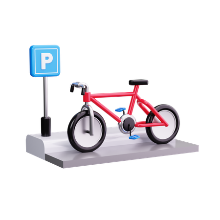 Fahrradabstellplatz  3D Icon