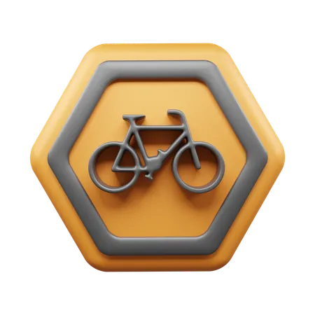 Fahrradschild  3D Icon