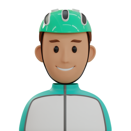 Fahrradspieler  3D Icon