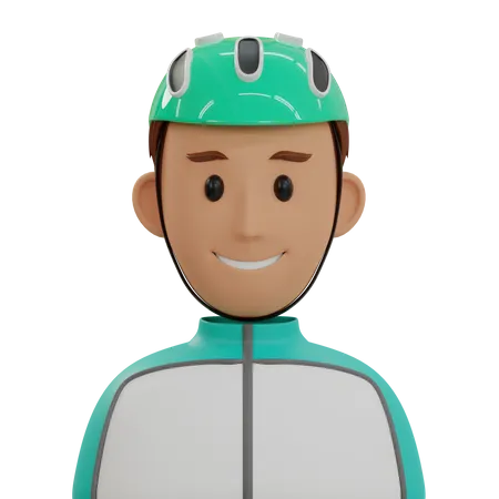 Fahrradspieler  3D Icon