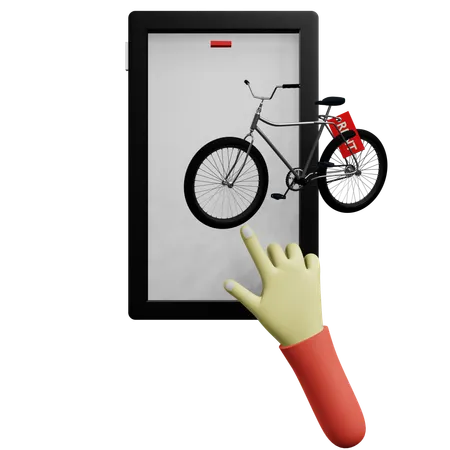 Fahrrad mieten Anwendung  3D Icon