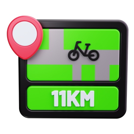 Fahrradweg  3D Icon