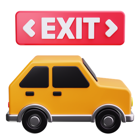 Fahrzeugausfahrt  3D Icon