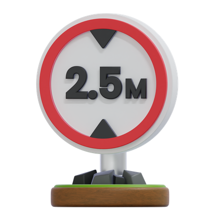 Schild zur Begrenzung der Fahrzeughöhe  3D Icon