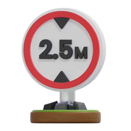 Schild zur Begrenzung der Fahrzeughöhe  3D Icon