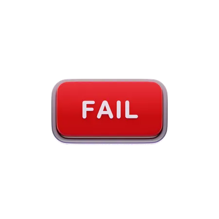 Fail button  3D Icon