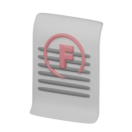 Fail Grade  3D Icon