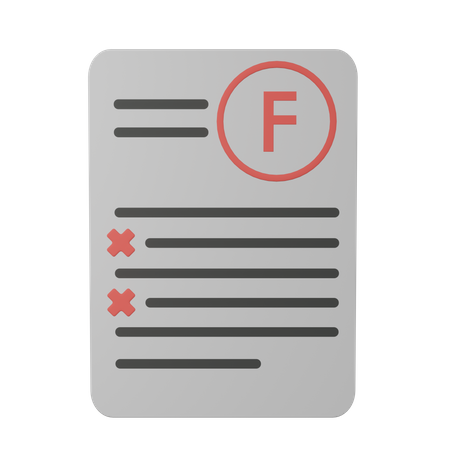 Fail Result  3D Icon