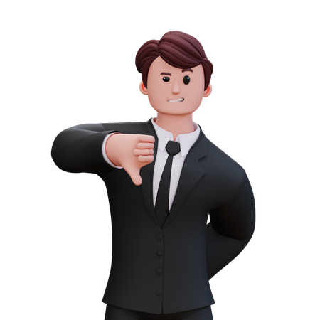 Failed Businessman  3D Illustration
