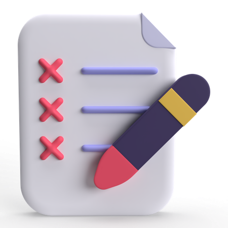 Failed Document  3D Icon