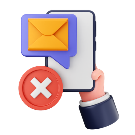 Failed Email  3D Icon