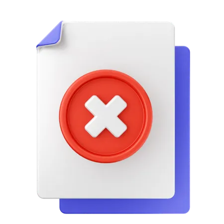 Failed File  3D Icon