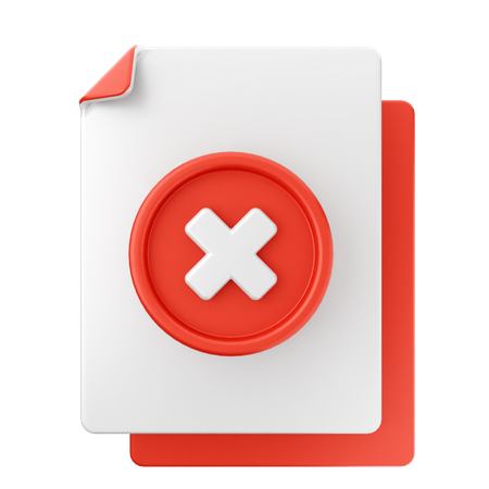 Failed File  3D Icon