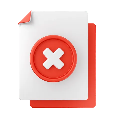 Failed File  3D Icon