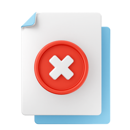 Failed File  3D Icon