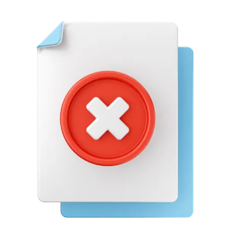 Failed File  3D Icon