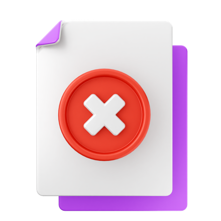 Failed File  3D Icon