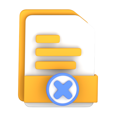 Failed File  3D Icon