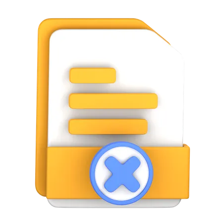 Failed File  3D Icon