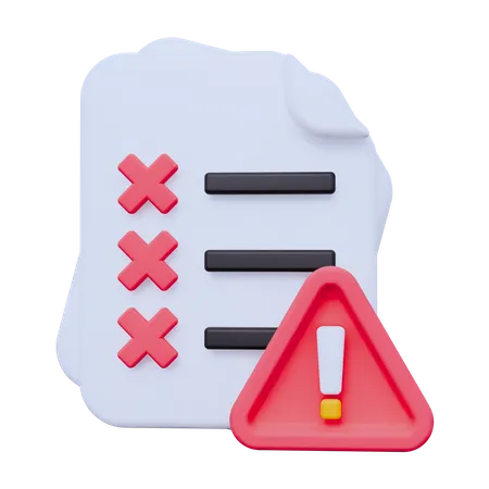 Failed File  3D Icon