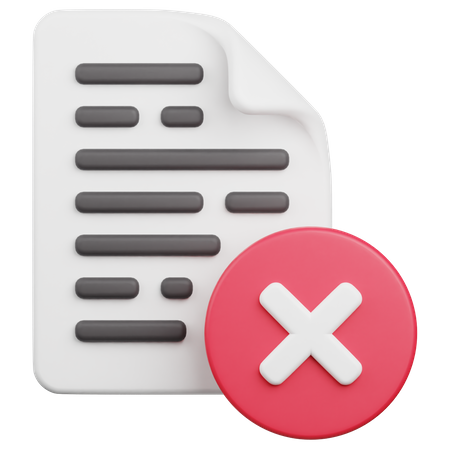 Failed File  3D Icon