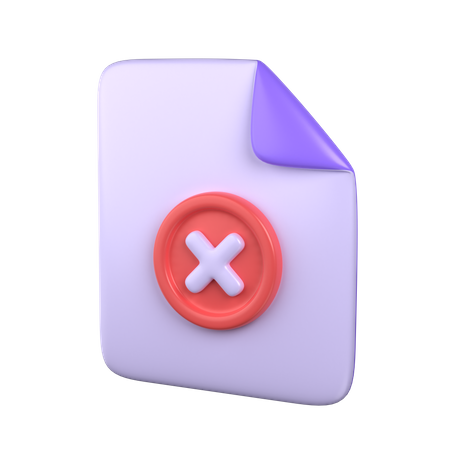 Failed File  3D Icon
