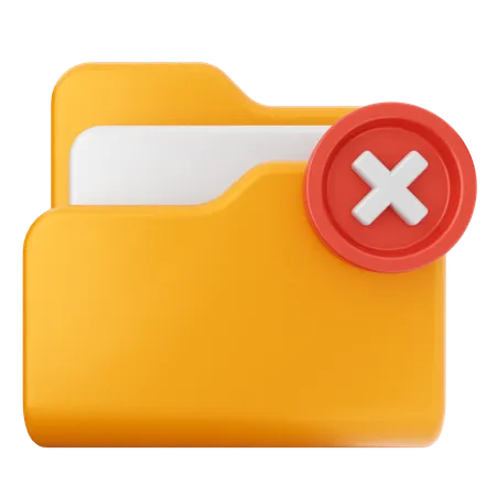 Failed Folder  3D Icon