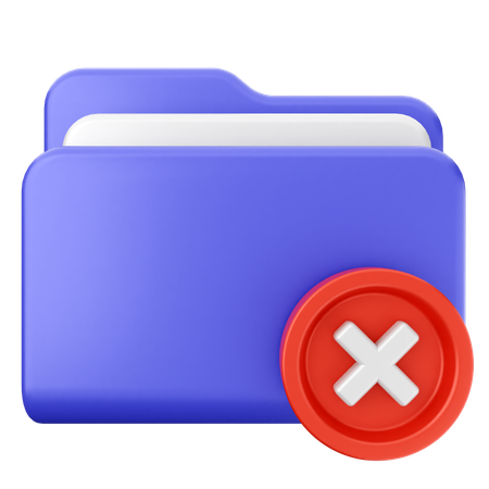 Failed Folder  3D Icon