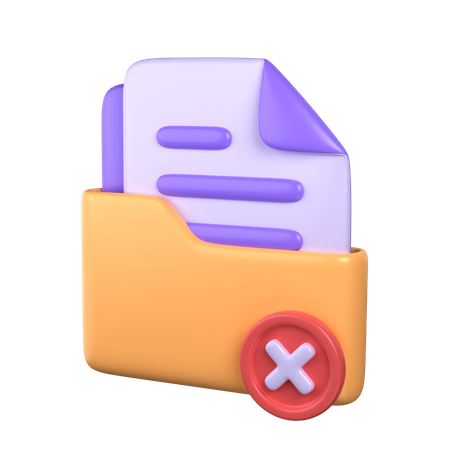 Failed Folder  3D Icon
