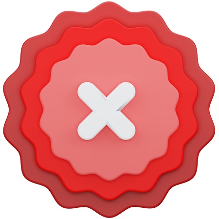 Failed Label  3D Icon