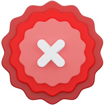 Failed Label  3D Icon