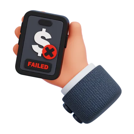 Failed Payment Mobile  3D Icon