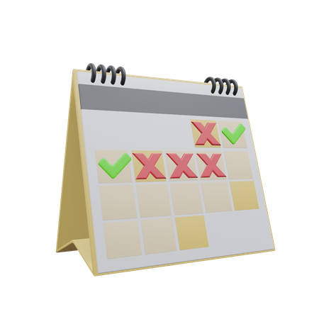 Failed Schedule  3D Icon