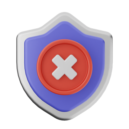 Failed Shield Protection  3D Icon