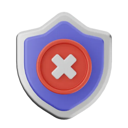 Failed Shield Protection  3D Icon