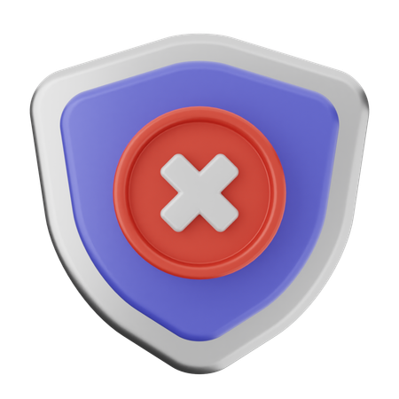 Failed Shield Protection  3D Icon