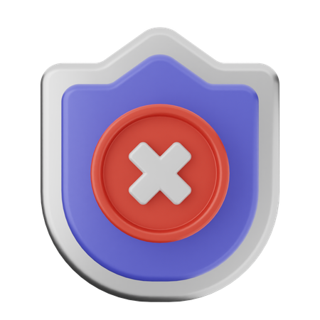 Failed Shield Protection  3D Icon