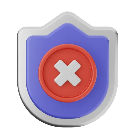 Failed Shield Protection  3D Icon