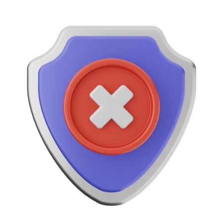 Failed Shield Protection  3D Icon