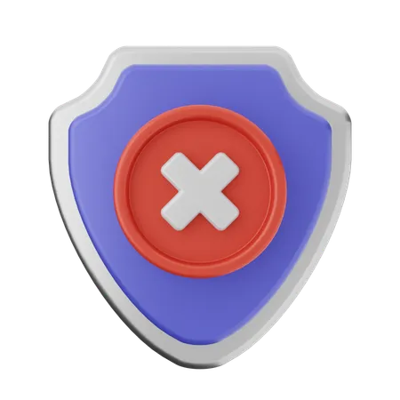 Failed Shield Protection  3D Icon