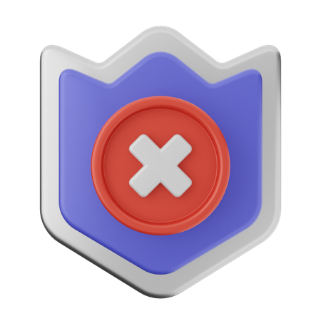 Failed Shield Protection  3D Icon