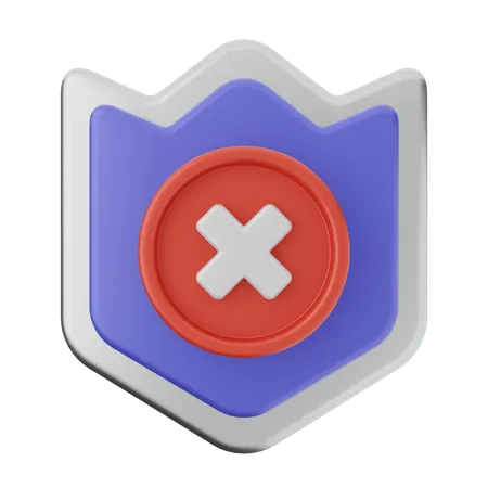 Failed Shield Protection  3D Icon