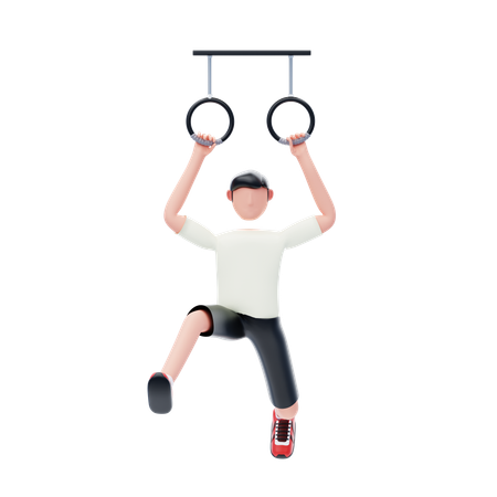 Faire de l'exercice avec un anneau de gymnastique  3D Icon